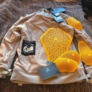 NBT Gray Motorcycle Jacket with Removable Armor